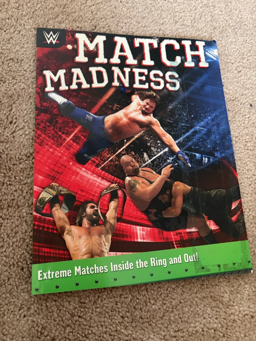 WWE Match Madness Book - Red Blue Green Cover